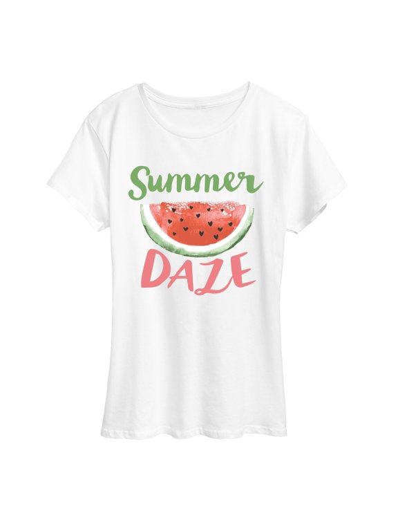 - Watermelon Summer Daze Women's Short Sleeve Graphic T-Shirt