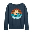 thumbnail image 1 of Instant Message - Wave Scene - Women's Lightweight French Terry Long Sleeve Shirt, 1 of 6