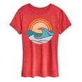 thumbnail image 1 of Instant Message - Wave Scene - Women's Short Sleeve Graphic T-Shirt, 1 of 6