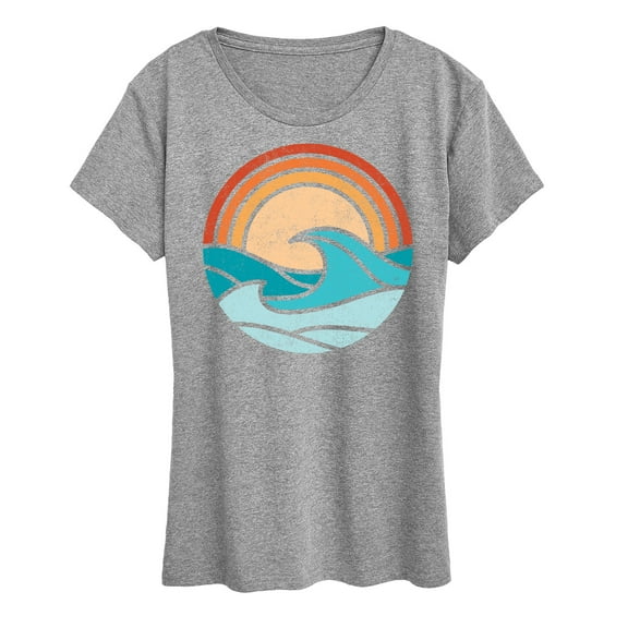 Instant Message - Wave Scene - Women's Short Sleeve Graphic T-Shirt