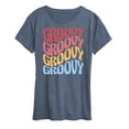 thumbnail image 1 of Instant Message - Wavy Groovy Stacked - Women's Short Sleeve Graphic T-Shirt, 1 of 6