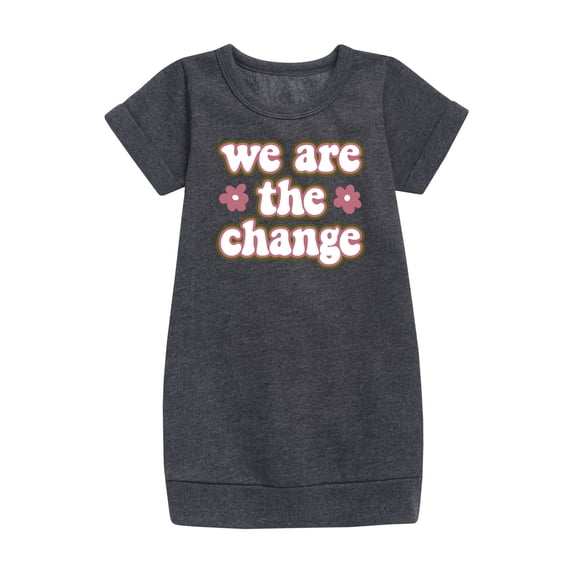 Instant Message - We Are The Change - Toddler & Youth Girls Fleece Dress
