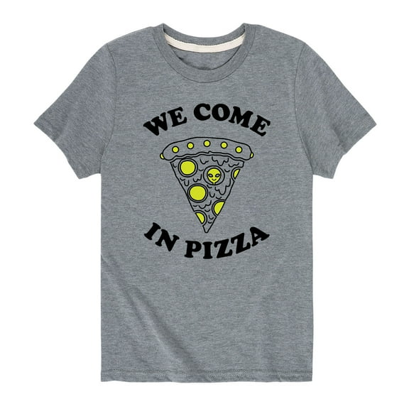 Instant Message - We Come In Pizza -  Youth Short Sleeve Graphic T-Shirt