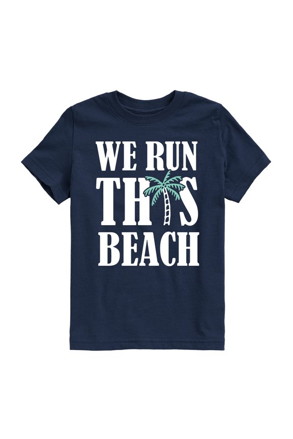 - We Run This Beach - Youth Boys Short Sleeve Graphic T-Shirt