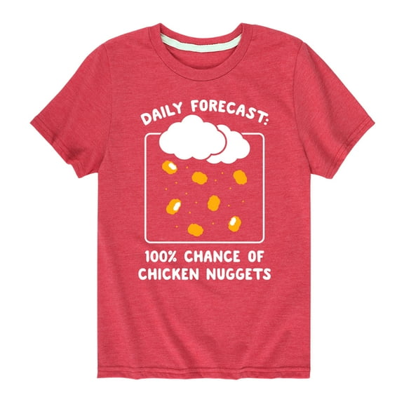 Instant Message - Weather Chicken Nuggets - Youth Short Sleeve Graphic T-shirt