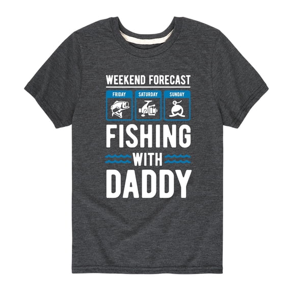 Instant Message - Weekend Forecast Fishing Daddy - Youth Short Sleeve Tee