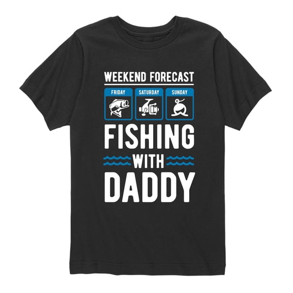 Instant Message - Weekend Forecast Fishing Daddy - Youth Short Sleeve Tee
