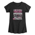 thumbnail image 1 of Instant Message - Weekend Forecast Gymnastics - Toddler Girls Fitted Short Sleeve T-Shirt, 1 of 4