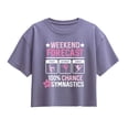 thumbnail image 1 of Instant Message - Weekend Forecast Gymnastics Short Sleeve Boxy Graphic T-Shirt, 1 of 5