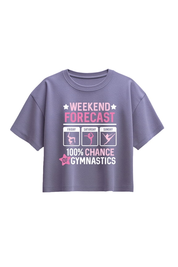 - Weekend Forecast Gymnastics Short Sleeve Boxy Graphic T-Shirt