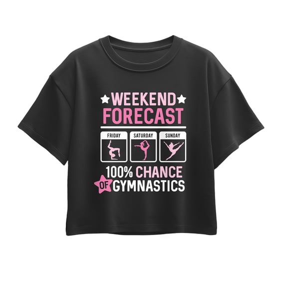 Instant Message - Weekend Forecast Gymnastics Short Sleeve Boxy Graphic T-Shirt