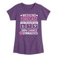thumbnail image 1 of Instant Message - Weekend Forecast Gymnastics - Youth Girls Fitted Short Sleeve T-Shirt, 1 of 5