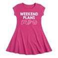 thumbnail image 1 of Instant Message - Weekend Plans - Toddler And Youth Girls Fit And Flare Dress, 1 of 1