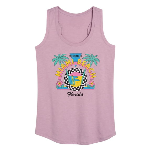 Instant Message - Welcome To Miami Beach - Women's Racerback Tank Top