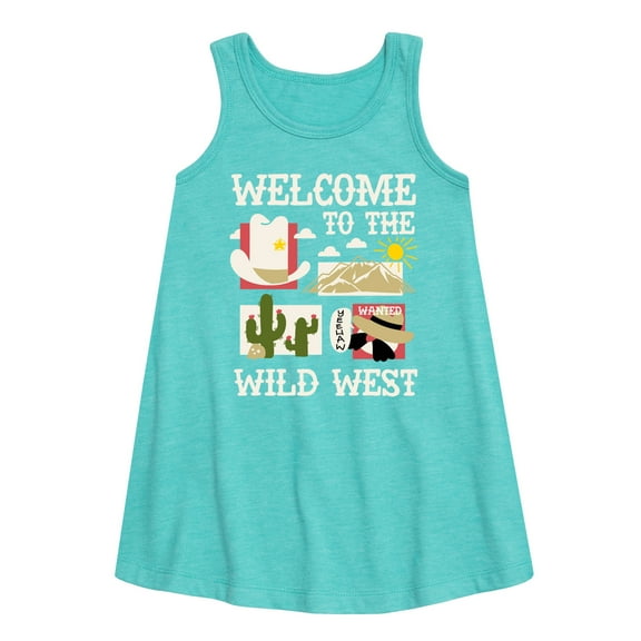 Instant Message - Welcome To The Wild West - Toddler & Youth Girls A-line Dress