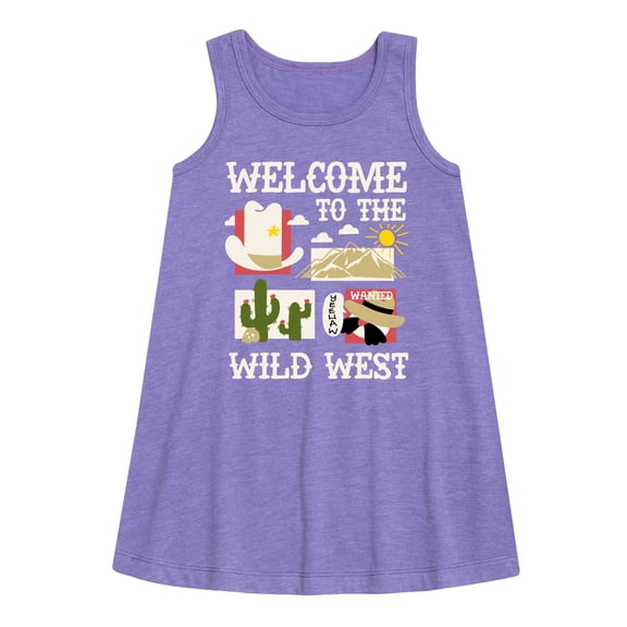 Instant Message - Welcome To The Wild West - Toddler & Youth Girls A-line Dress