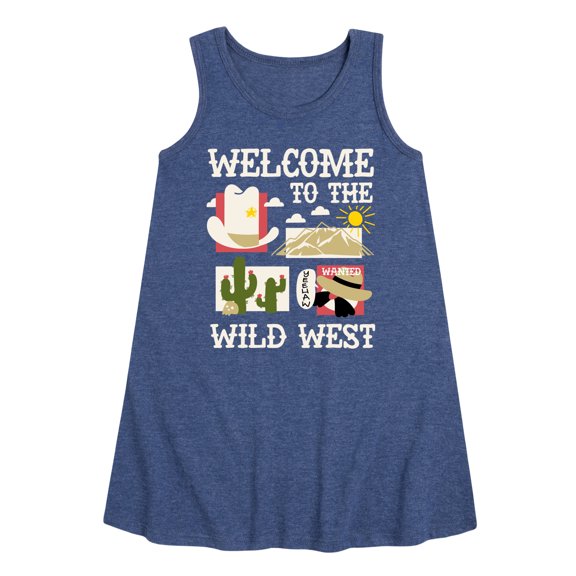 Instant Message - Welcome To The Wild West - Toddler & Youth Girls A-line Dress