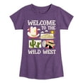 thumbnail image 1 of Instant Message - Welcome To The Wild West - Toddler & Youth Girls Short Sleeve Graphic T-Shirt, 1 of 6