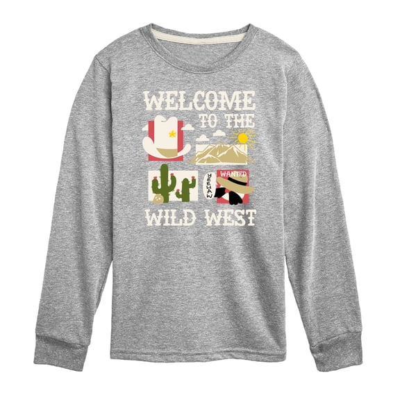 Instant Message - Welcome To The Wild West - Toddler & Youth Long Sleeve Graphic T-Shirt
