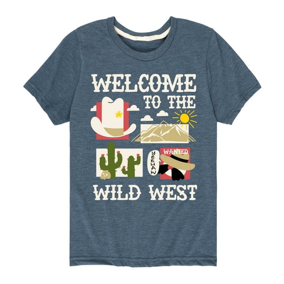 Instant Message - Welcome To The Wild West - Toddler & Youth Short Sleeve Graphic T-Shirt