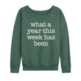 thumbnail image 1 of Instant Message - What A Year This Week Has Been - Women's Lightweight French Terry Long Sleeve Shirt, 1 of 5