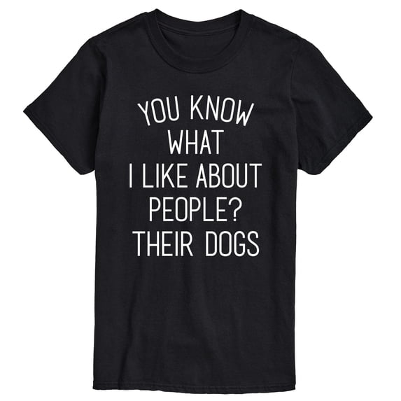 Instant Message - What I Like About People Their Dogs - Men's Short Sleeve Graphic T-shirt