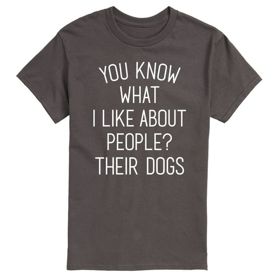Instant Message - What I Like About People Their Dogs - Men's Short Sleeve Graphic T-shirt
