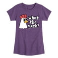 thumbnail image 1 of Instant Message - What The Peck Chicken - Toddler & Youth Girls Short Sleeve Graphic T-Shirt, 1 of 6