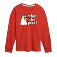 thumbnail image 1 of Instant Message - What The Peck Chicken - Toddler & Youth Long Sleeve Graphic T-Shirt, 1 of 6
