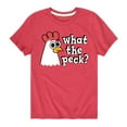 thumbnail image 1 of Instant Message - What The Peck Chicken - Toddler & Youth Short Sleeve Graphic T-Shirt, 1 of 6