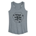 thumbnail image 1 of Instant Message - What Will Be Will Be - Women's Racerback Tank Top, 1 of 6