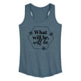 thumbnail image 1 of Instant Message - What Will Be Will Be - Women's Racerback Tank Top, 1 of 6