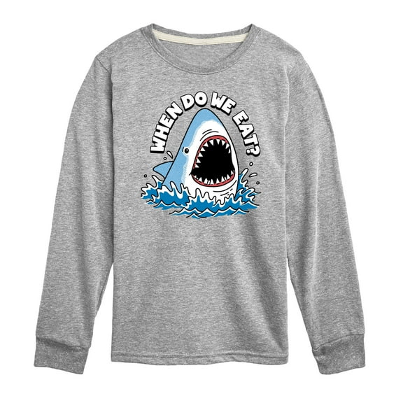 Instant Message - When Do We Eat - Toddler & Youth Long Sleeve Graphic T-Shirt