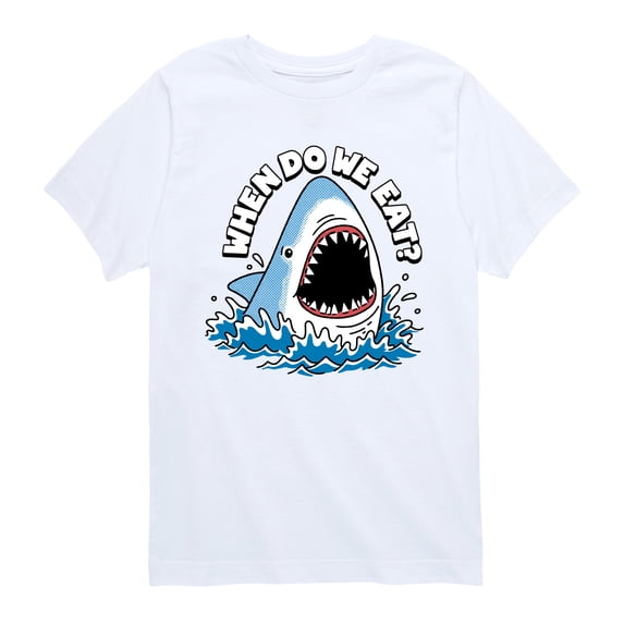 Instant Message - When Do We Eat - Youth Boys Short Sleeve Graphic T-Shirt