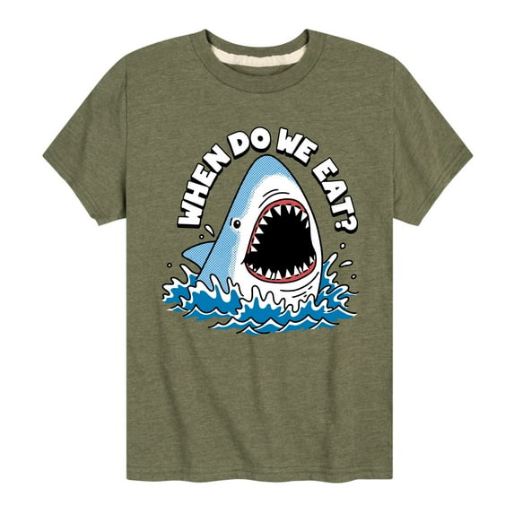 Instant Message - When Do We Eat - Toddler & Youth Short Sleeve Graphic T-Shirt