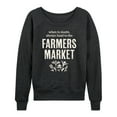 thumbnail image 1 of Instant Message - When in Doubt, Always Head to the Farmer's Market - Women's Lightweight French Terry Long Sleeve Shirt, 1 of 6