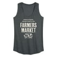 thumbnail image 1 of Instant Message - When in Doubt, Always Head to the Farmer's Market - Women's Racerback Tank Top, 1 of 6