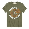 thumbnail image 1 of Instant Message - When's Lunchtime? - Youth Short Sleeve Graphic T-Shirt, 1 of 6