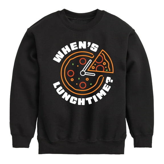 Instant Message - Whens Lunchtime - Toddler & Youth Crewneck Fleece Sweatshirt
