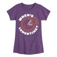 thumbnail image 1 of Instant Message - Whens Lunchtime - Toddler & Youth Girls Short Sleeve Graphic T-Shirt, 1 of 5