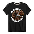 thumbnail image 1 of Instant Message - Whens Lunchtime - Toddler & Youth Short Sleeve Graphic T-Shirt, 1 of 6