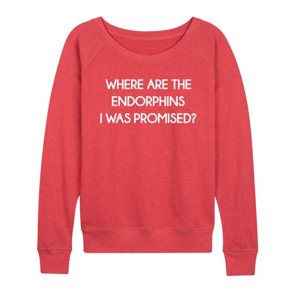 Instant Message - Where Are The Endorphins - Women's Lightweight French Terry Pullover