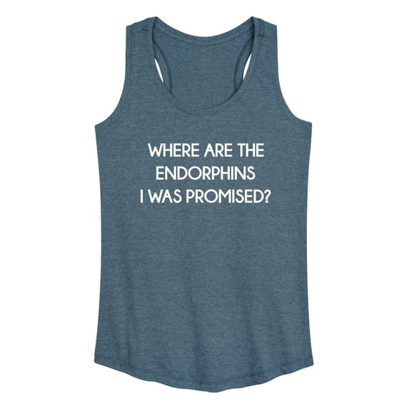 Instant Message - Where Are The Endorphins - Women's Racerback Tank Top