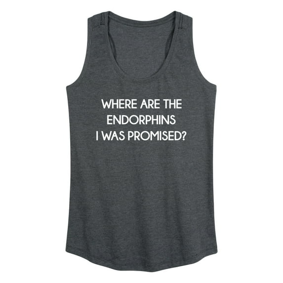 Instant Message - Where Are The Endorphins - Women's Racerback Tank Top