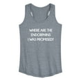 thumbnail image 1 of Instant Message - Where Are The Endorphins - Women's Racerback Tank Top, 1 of 6