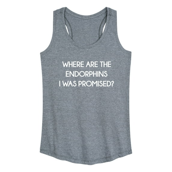 Instant Message - Where Are The Endorphins - Women's Racerback Tank Top