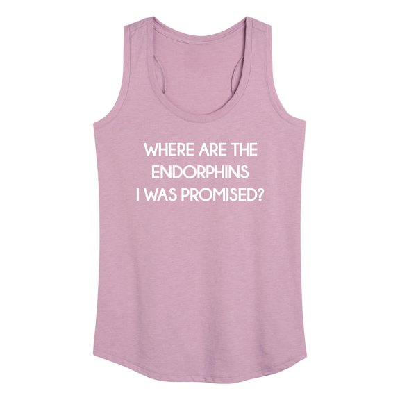 Instant Message - Where Are The Endorphins - Women's Racerback Tank Top