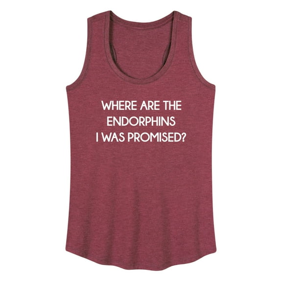 Instant Message - Where Are The Endorphins - Women's Racerback Tank Top