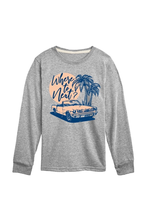- Where To Next - Youth Boys Long Sleeve Graphic T-Shirt