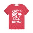 thumbnail image 1 of Instant Message - Where We Dropping Boys - Gaming Gamer Youth Short Sleeve Tee, 1 of 5